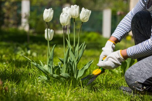 Charity reuse partnership with donated paving, timber, and garden materials